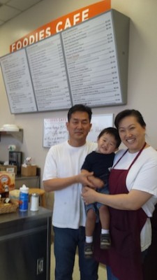 Foodies Café's Alex and Soo Lee with their son. Photo by Sylvia Sukop 