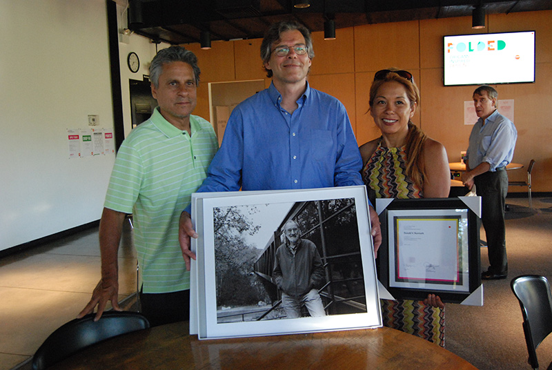 Photographer Gilbert Ortiz, with Don Normark's son Benjamin and Don's partner Roz Duavit Pasion