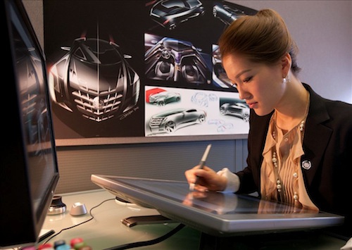 Christine Park at the Cadillac Design Studio in Michigan. (Photo courtesy of General Motors)