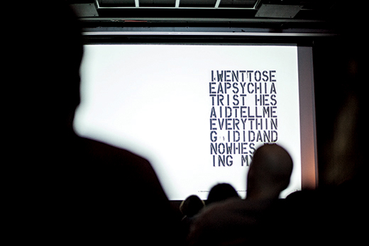 Presentation by critic Christopher Wool as part of the Spring 2014 Graduate Art Seminar lecture series.