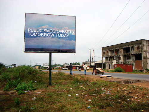 PUBLIC SMOG OFFSETS TOMORROW TODAY, Billboard, Douala, Cameroon