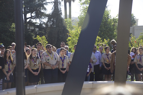 Scouts at the consecration of the site.